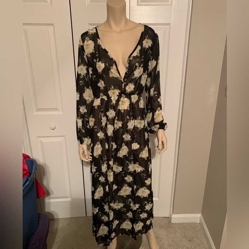 Sheer floral dress